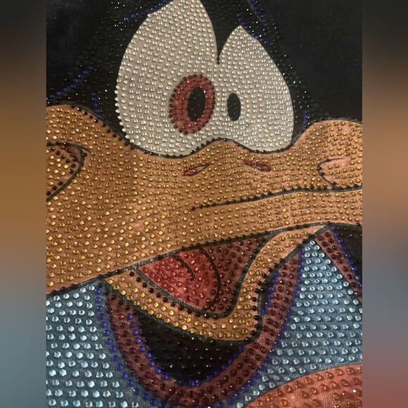 Tune Squad Mens 2XL Black Daffy Duck Space Jam DeKryptic Rhinestones Tee Shirt - Picture 3 of 7